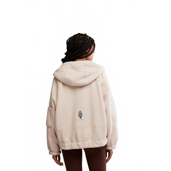 NEW FREE PEOPLE wild and free fleece pullover in cashmere - Picture 3 of 4